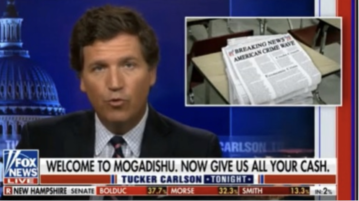 Tucker Carlson Tonight - Welcome to Mogadishu. Now give us all your cash. September 13, 2022