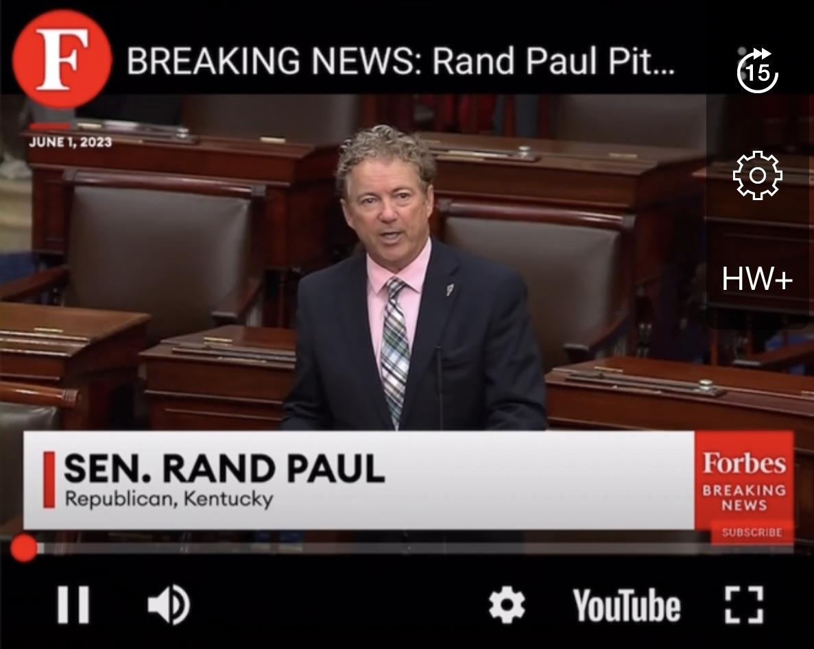 Sen Paul on Debt Ceiling - 6/4/23